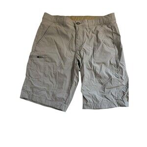 Eddie Bauer Shorts Mens Size 34  Rainier Tech Stretch Nylon Hiking Zip Pocket